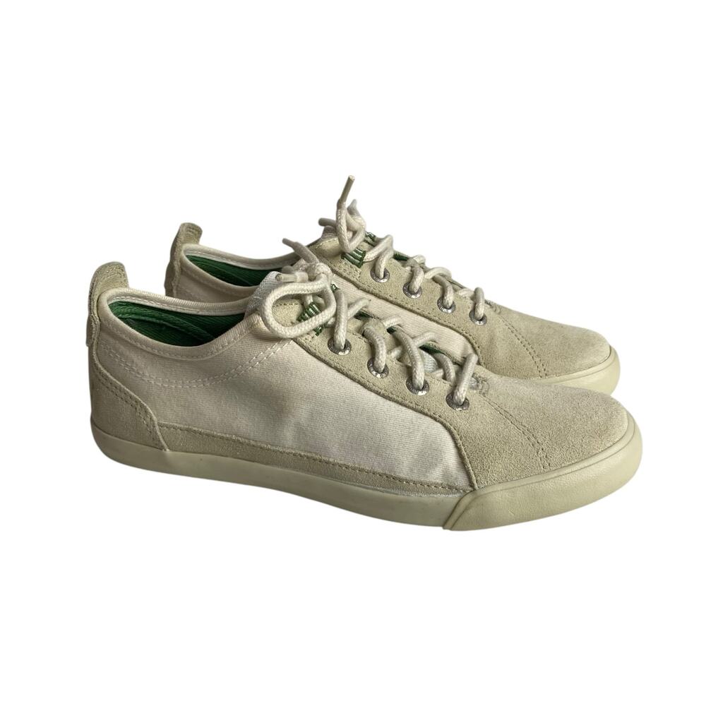 Keds Tournament Retro Court Sneakers Womens 6 Off-White Canvas Suede WF14587M